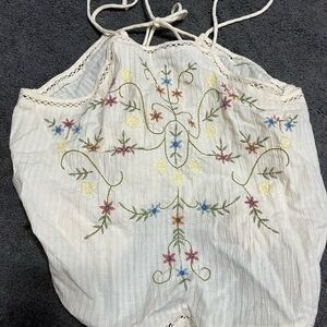 American Eagle Outfitters Cream Floral Camisole